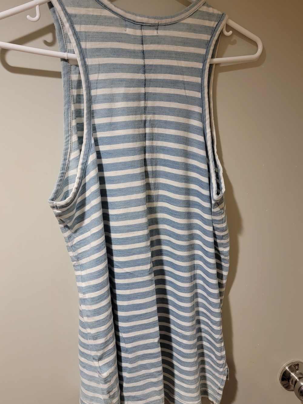 Aritzia Azure Skies Striped Tank Dress - Light Blue & White - Picture 2 of 2